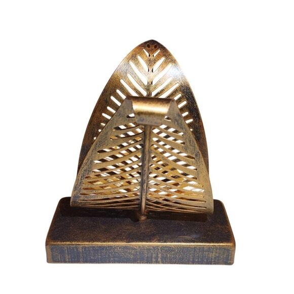 Vintage-Style Kitchen Napkin Holder With Leaf Design - Picture 3 of 7